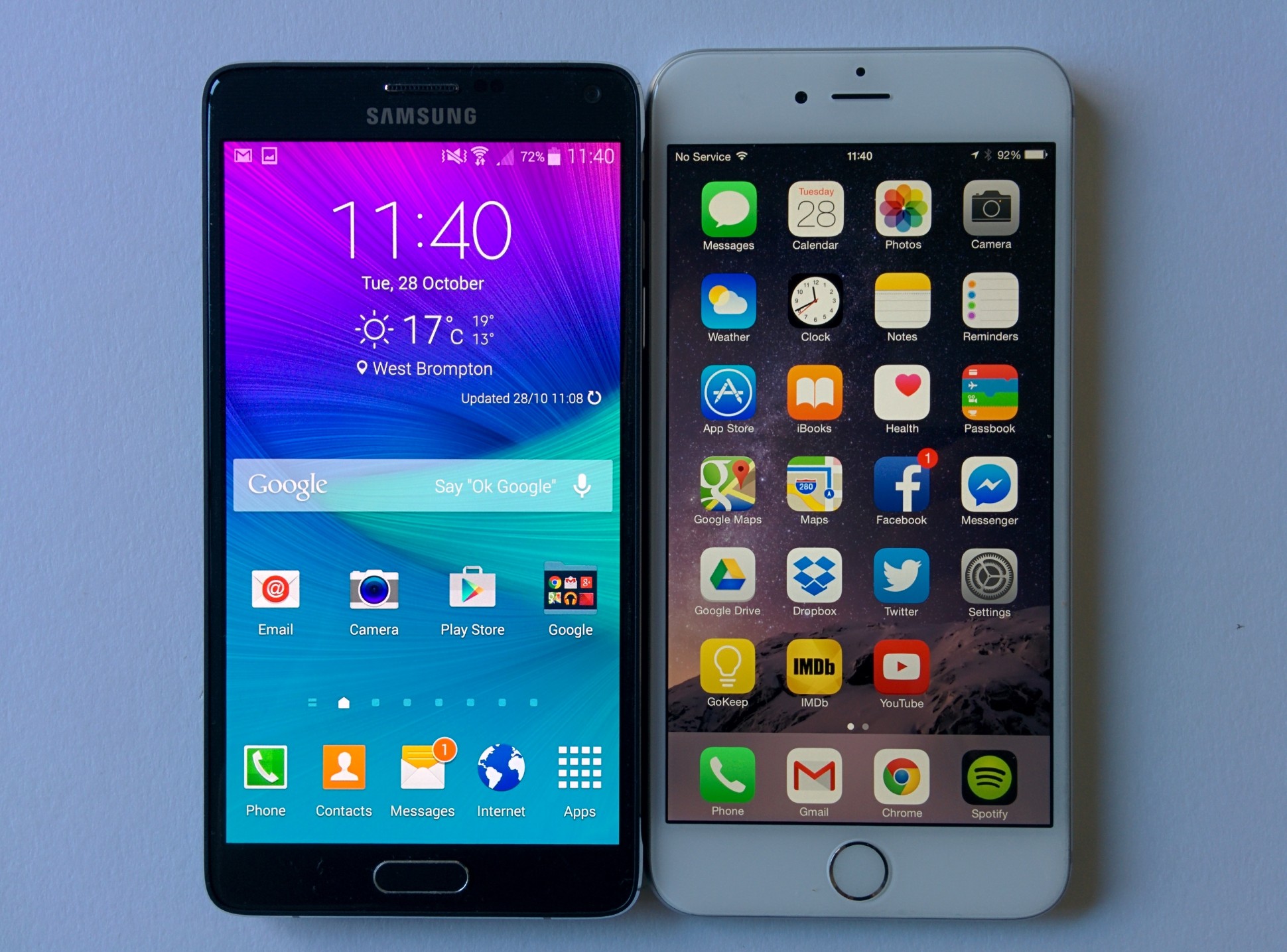 Galaxy Note 6 Vs Iphone 6 Plus: Clash Of The Titans